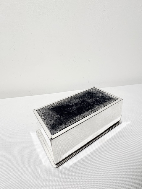 Handsome Rectangular Vintage Silver Plated Cigarette Box