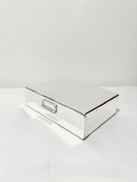 Large Antique Silver Plated Sandwich Box