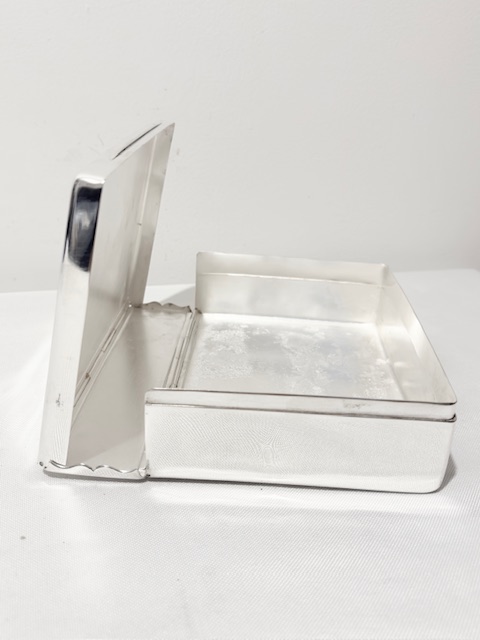 Large Antique Silver Plated Sandwich Box