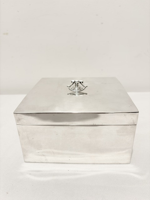 Smart Antique Silver Plated Box Square and of Simple Design