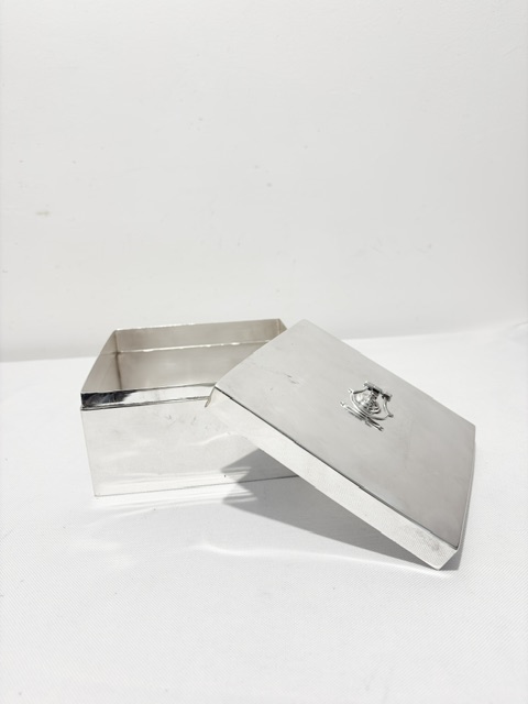 Smart Antique Silver Plated Box Square and of Simple Design