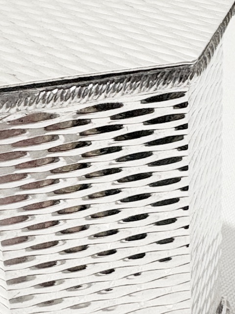 Smart Hexagonal Antique Silver Plated Tea Caddy Smart Hexagonal Antique Silver Plated Tea Caddy