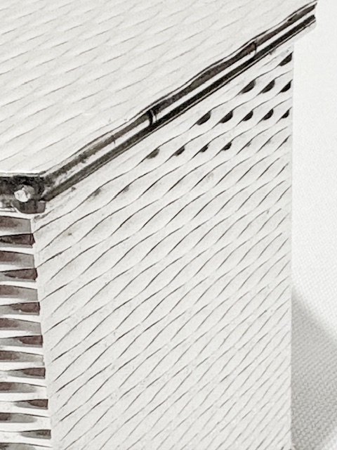 Smart Hexagonal Antique Silver Plated Tea Caddy Smart Hexagonal Antique Silver Plated Tea Caddy