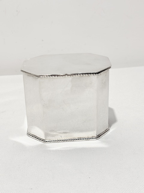 Antique Octagonal Silver Plated Tea Caddy (c.1900)
