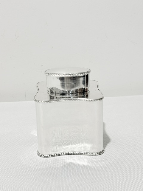 Antique Square in Shape Silver Plated Tea Caddy (c.1900)