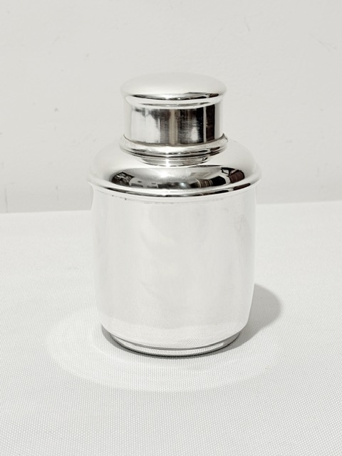 Very Simple in Design Antique Silver Plated Tea Caddy (c.1900)