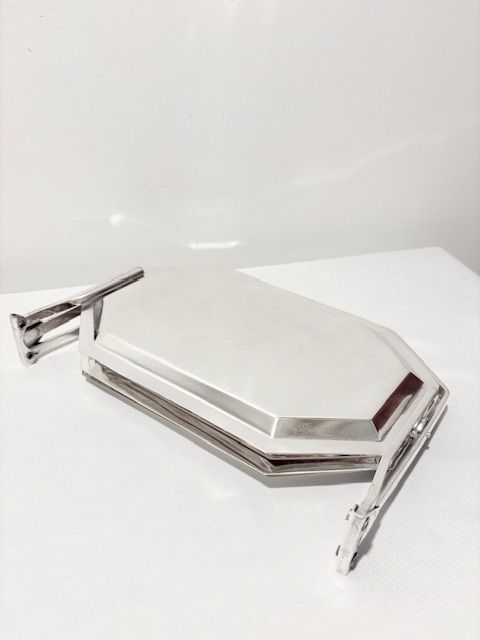 Antique Silver Plated Folding Cake Stand