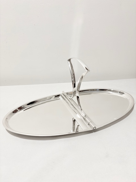 Unusual Antique Silver Plated Folding Cake Stand (c.1920)