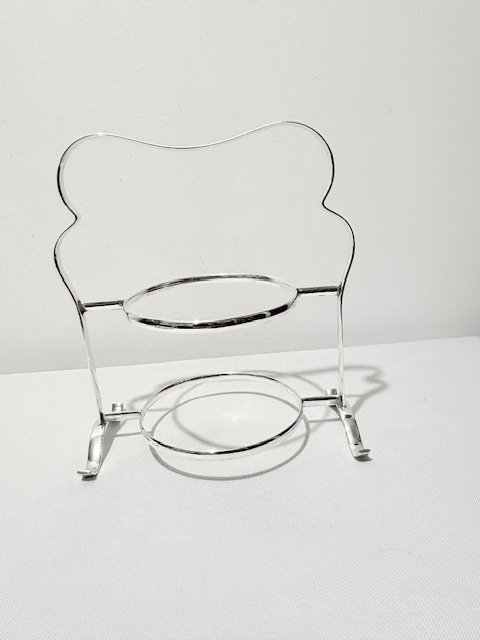 Two Tier Vintage Silver Plated Cake Stand