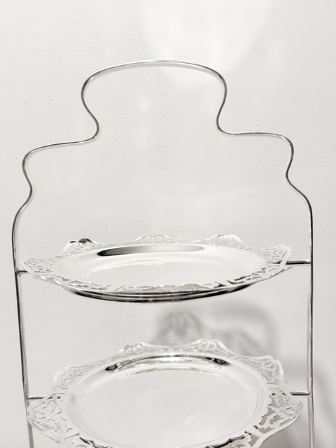Antique Walker & Hall Silver Plated Three Tier Cake Stand Antique Walker & Hall Silver Plated Three Tier Cake Stand