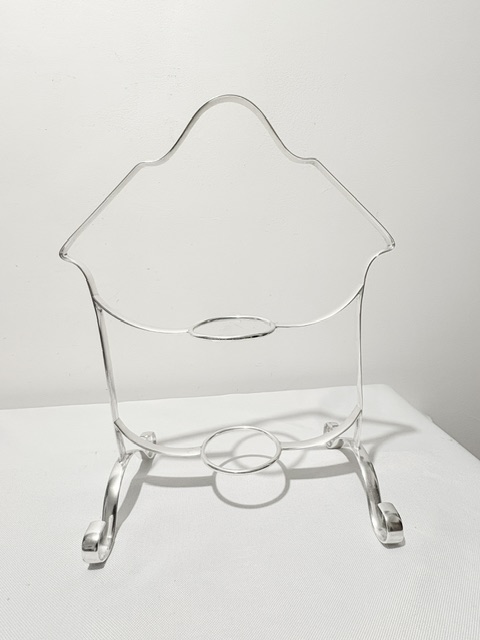 Antique Silver Plated Cake Stand with Widely Pierced Plates