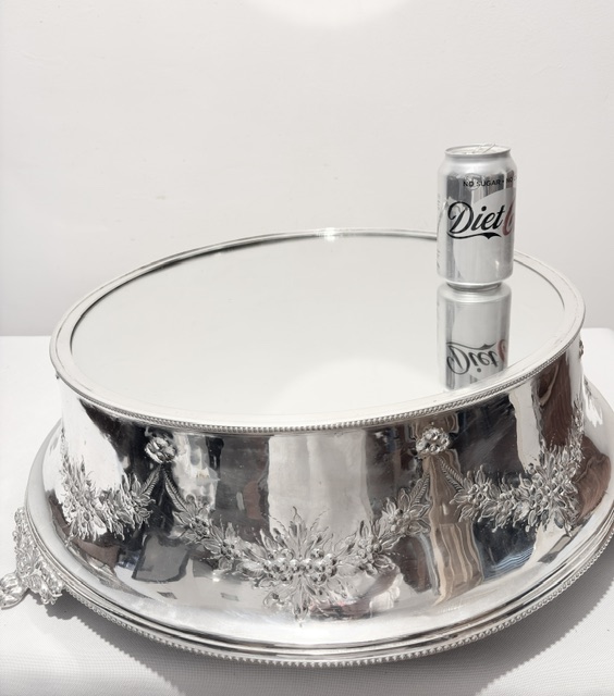 Handsome Antique Silver Plated Table Centrepiece Plateau or Cake Stand