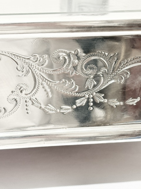 Antique Silver Plate and Mirror Plateau for a Wedding Cake or a Base for a Centrepiece