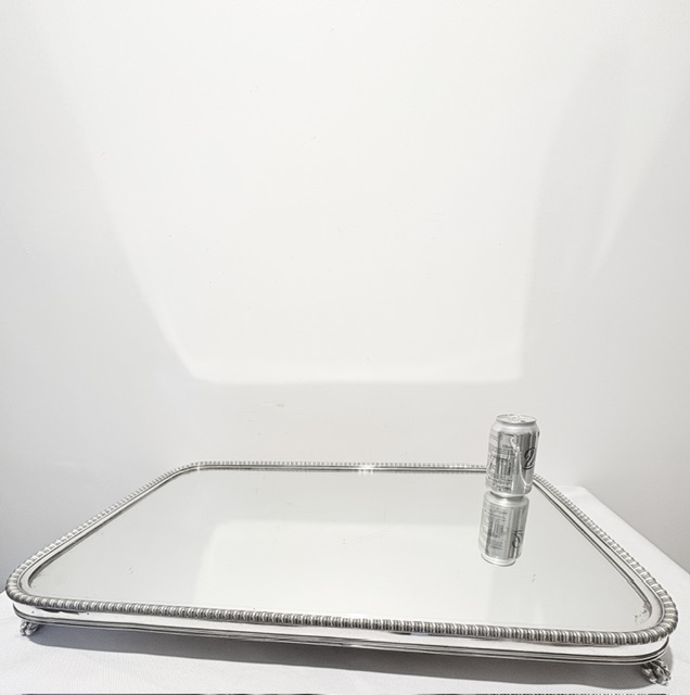 Old Sheffield Plate Table Mirror Plateau Old Sheffield Plate Table Mirror Plateau