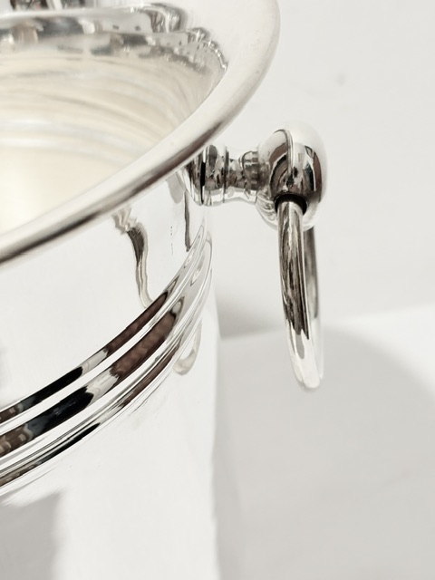 Antique Silver Plated Champagne or Wine Bucket Cooler with Stand
