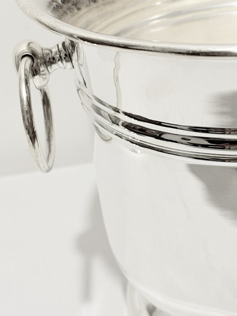 Antique Silver Plated Champagne or Wine Bucket Cooler with Stand