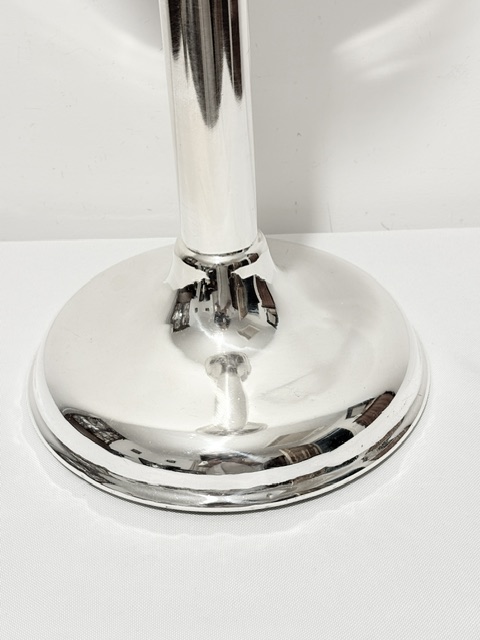 Antique Silver Plated Champagne or Wine Bucket Cooler with Stand