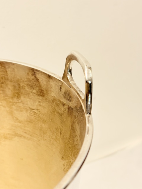 Silver Plated Champagne Bucket or Wine Cooler Cylindrical in Shape with Two Tab Handles