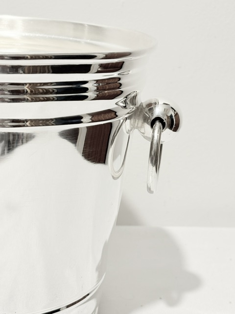 Antique Silver Plated Champagne Bucket or Wine Cooler with Ball Handles Antique Silver Plated Champagne Bucket or Wine Cooler with Ball Handles