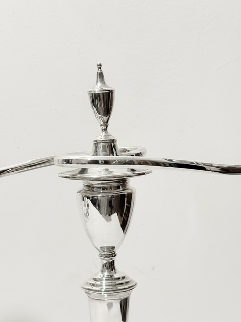 Handsome Pair of Antique Silver Plated Candelabra