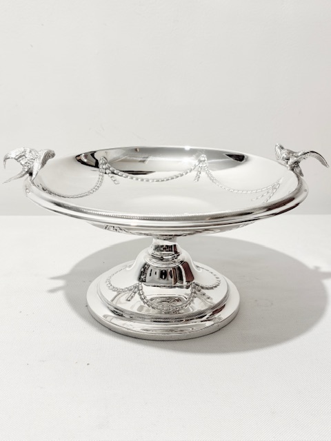 Antique Silver Plated Comport on Circular Pedestal Base