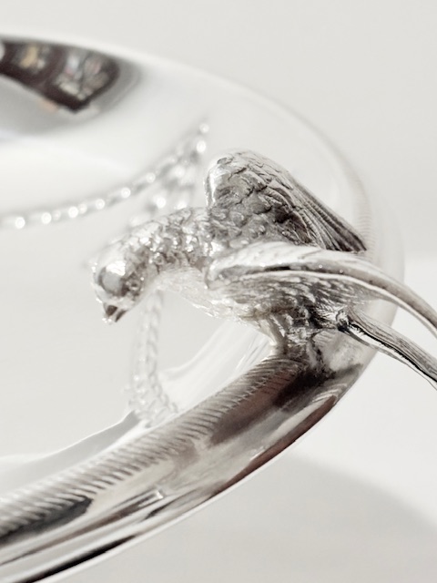 Antique Silver Plated Comport on Circular Pedestal Base Antique Silver Plated Comport on Circular Pedestal Base