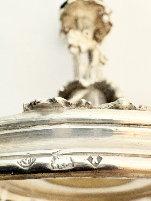 Antique Silver Plated Table Centrepiece with Frosted and Cut Glass Dishes