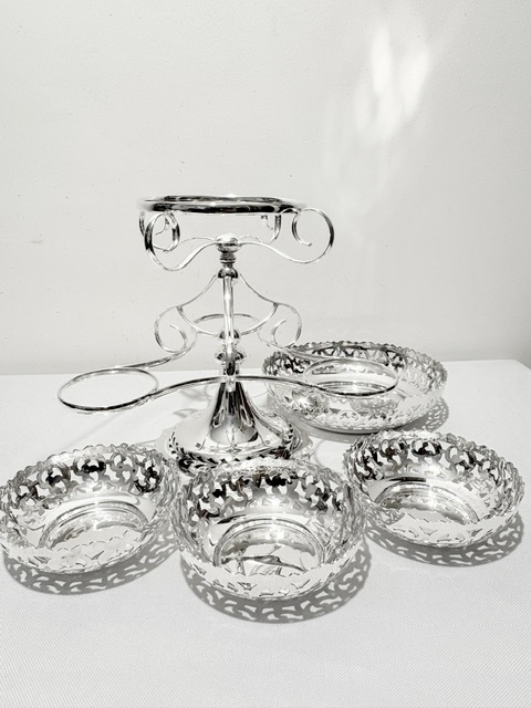 Charming Antique Silver Plated Epergne