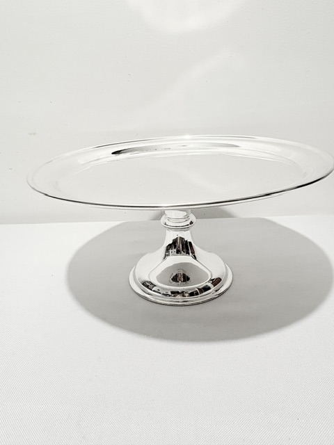 Large Simple in Design Silver Plated Cake Stand Comport (c.1920)