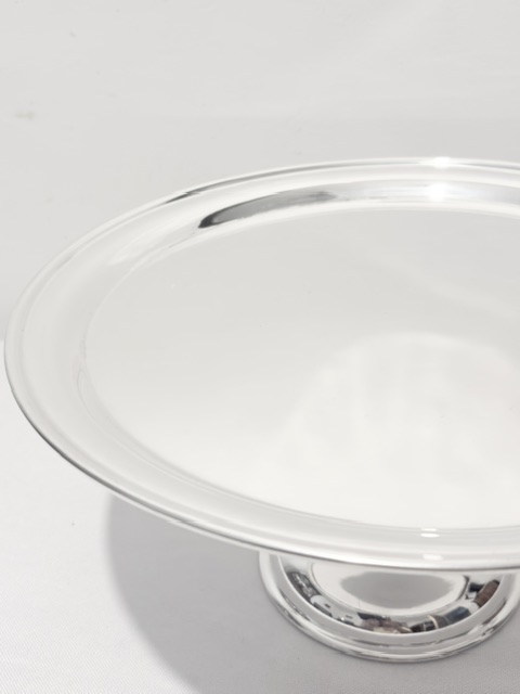 Large Simple in Design Silver Plated Cake Stand Comport