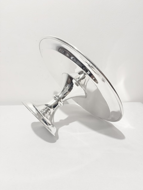 Large Simple in Design Silver Plated Cake Stand Comport