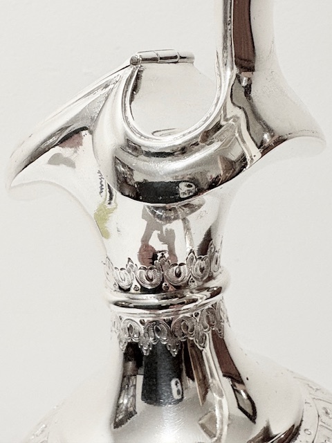 Antique Silver Plated Claret Jug by Martin Hall & Company