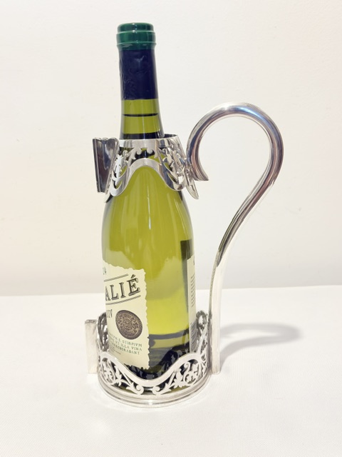 Antique Mappin & Webb Silver Plated Wine Bottle Holder (c.1900)
