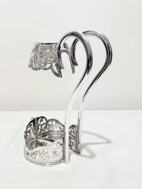 Antique Mappin & Webb Silver Plated Wine Bottle Holder