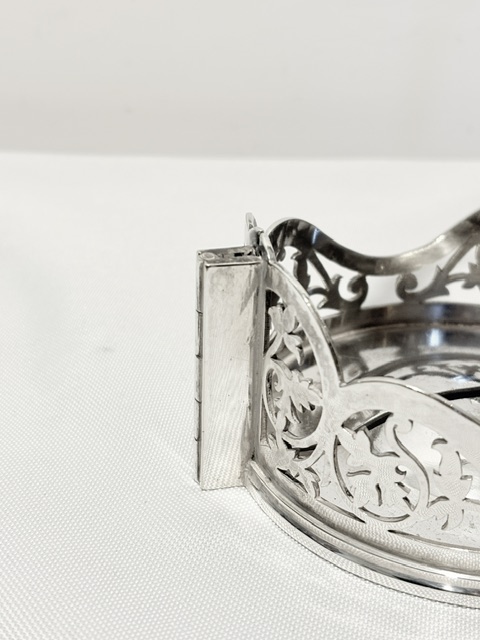 Antique Mappin & Webb Silver Plated Wine Bottle Holder