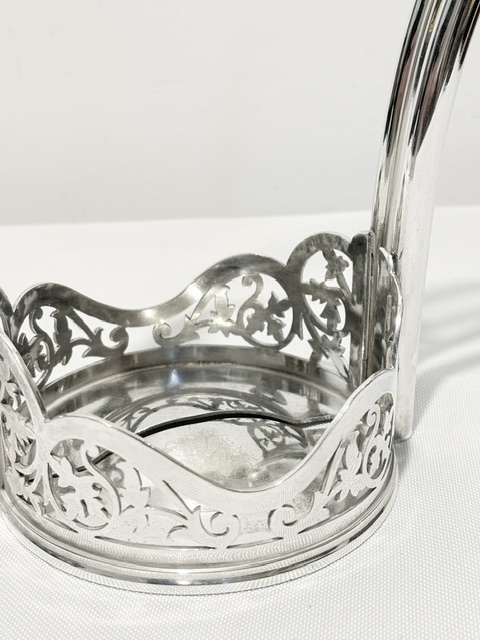 Antique Mappin & Webb Silver Plated Wine Bottle Holder