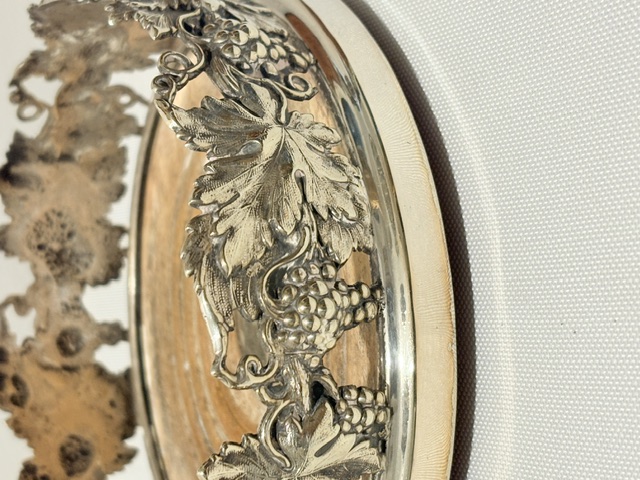 Pair of Antique Silver Plated Wine Decanters or Champagne Bottle Coasters Pair of Antique Silver Plated Wine Decanters or Champagne Bottle Coasters