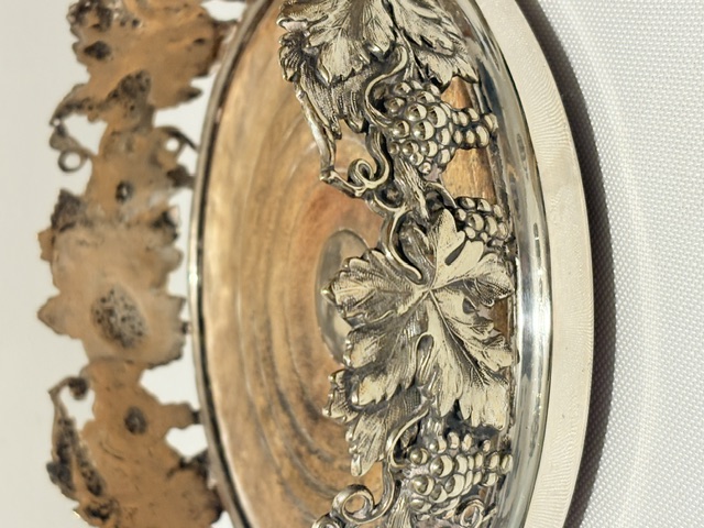 Pair of Antique Silver Plated Wine Decanters or Champagne Bottle Coasters Pair of Antique Silver Plated Wine Decanters or Champagne Bottle Coasters