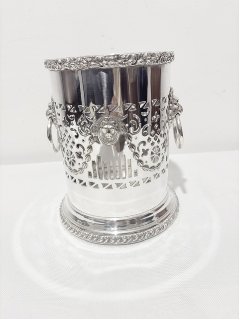 Antique Silver Plated Wine Bottle Coaster by Wilson & Sharp Ltd of Edinburgh