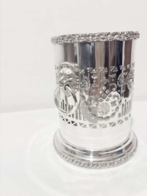 Antique Silver Plated Wine Bottle Coaster by Wilson & Sharp Ltd of Edinburgh