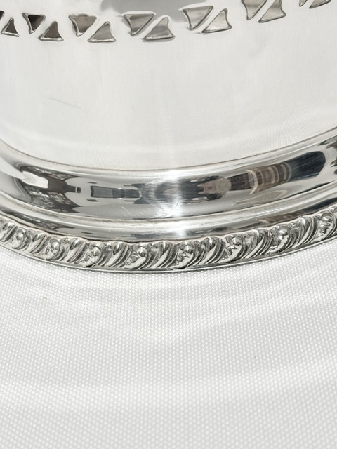 Antique Silver Plated Wine Bottle Coaster by Wilson & Sharp Ltd of Edinburgh