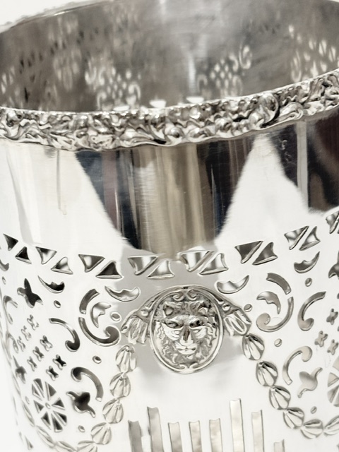 Antique Silver Plated Wine Bottle Coaster by Wilson & Sharp Ltd of Edinburgh
