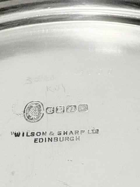 Antique Silver Plated Wine Bottle Coaster by Wilson & Sharp Ltd of Edinburgh