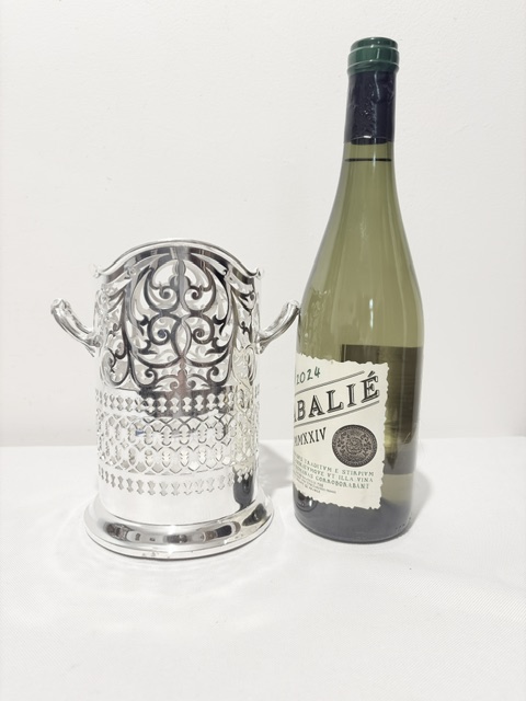 Antique Silver Plated Mappin & Webb Wine Bottle Holder Coaster Stand Antique Silver Plated Mappin & Webb Wine Bottle Holder Coaster Stand