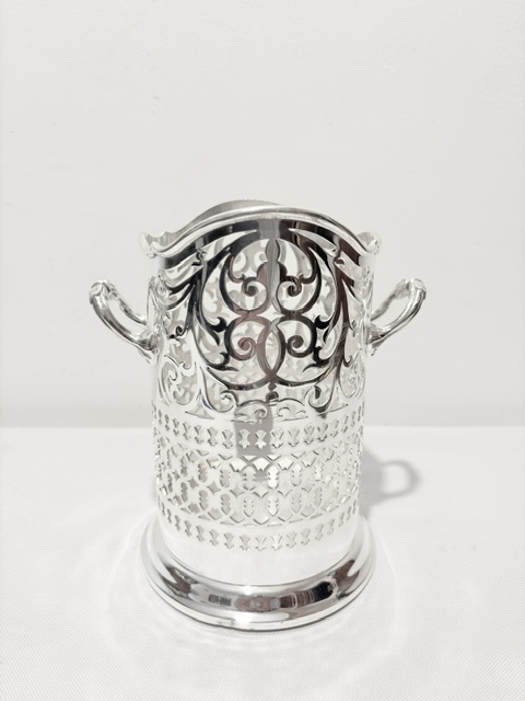 Antique Silver Plated Mappin & Webb Wine Bottle Holder Coaster Stand Antique Silver Plated Mappin & Webb Wine Bottle Holder Coaster Stand