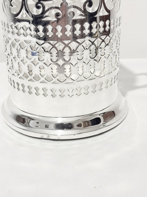 Antique Silver Plated Mappin & Webb Wine Bottle Holder Coaster Stand Antique Silver Plated Mappin & Webb Wine Bottle Holder Coaster Stand