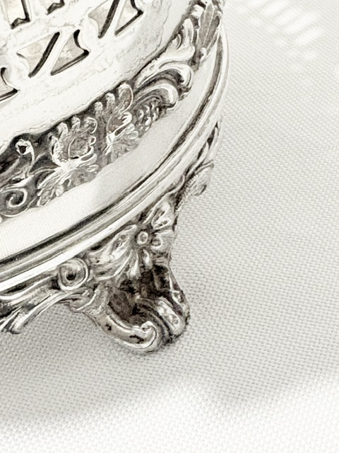 Antique Silver Plated Wine or Champagne Bottle Coaster
