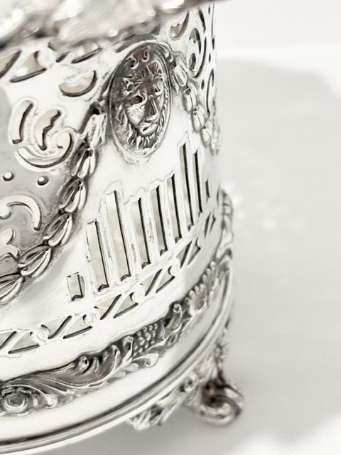 Antique Silver Plated Wine or Champagne Bottle Coaster