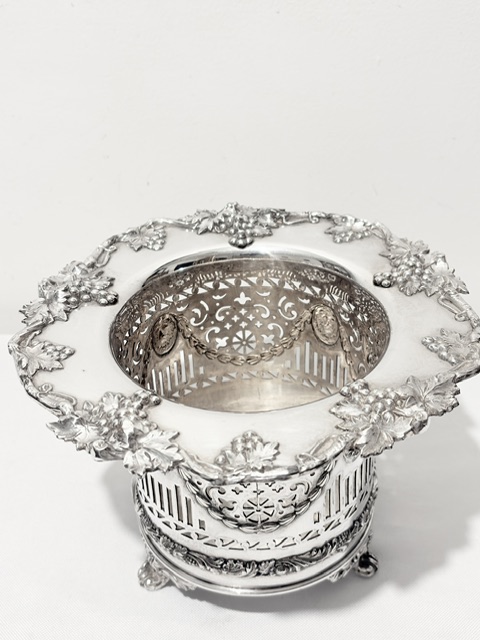 Antique Silver Plated Wine or Champagne Bottle Coaster