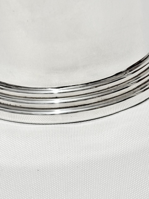 Art Deco in Design Silver Plated Wine Bottle Coaster